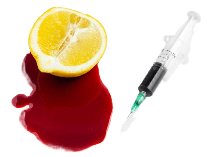 шприц с кровью при остром лейкозе