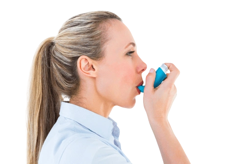 женщина с астмой